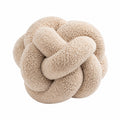 Cuscino decorativo a nodo 30 cm in tessuto bouclé beige stile moderno