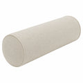Cuscino cilindrico 20 x 60 cm in tessuto beige per sostegno decorativo