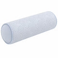 Cuscino cilindrico 15 x 45 cm in tessuto azzurro chiaro - supporto decorativo a rilievo