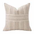 Cuscino decorativo quadrato 45 x 45 cm in tessuto beige con trama intrecciata