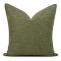 Cuscino decorativo quadrato 50 cm in tessuto verde oliva - stile contemporaneo