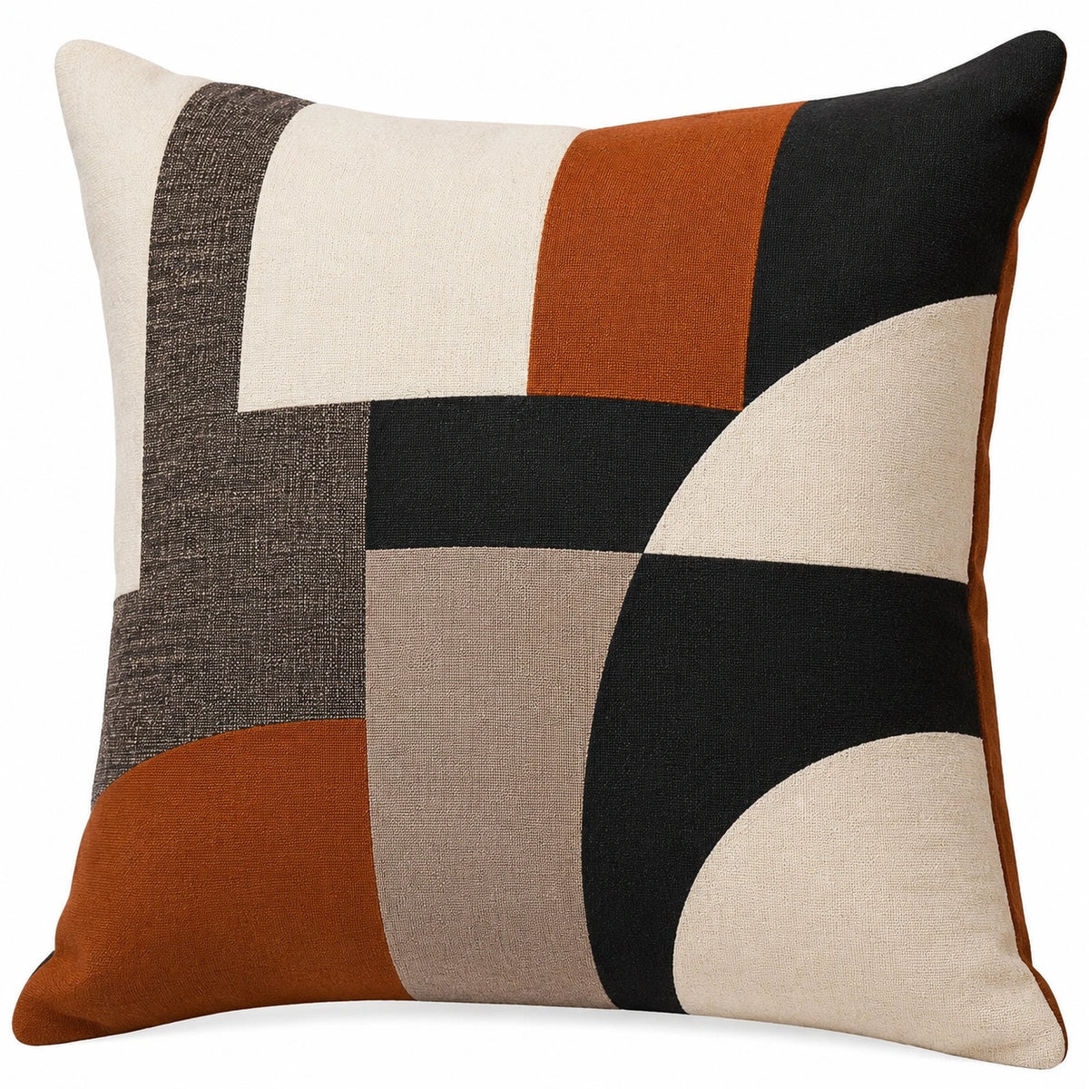 Cuscino decorativo 45 cm in tessuto multicolore con motivo geometrico moderno
