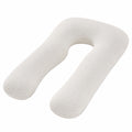 Cuscino a U per gravidanza 140 cm in tessuto bianco - supporto per il corpo