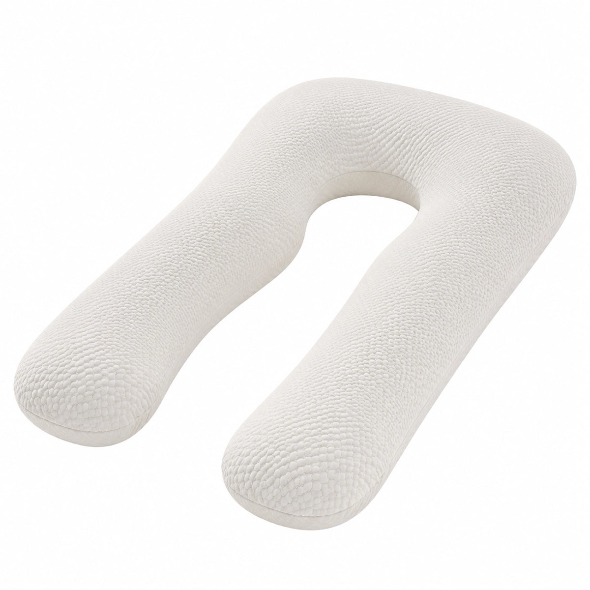 Cuscino a U per gravidanza 140 cm in tessuto bianco - supporto per il corpo