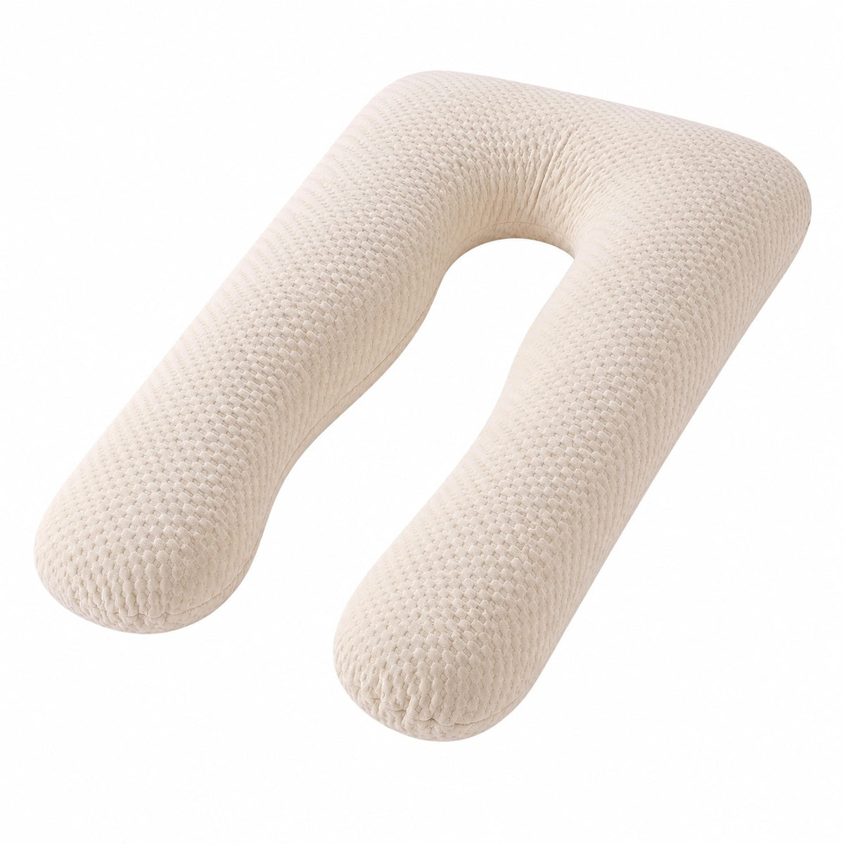 Cuscino per gravidanza a U 140 cm in tessuto beige per riposo
